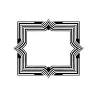 Geometric Deco Frame,Minimalist , Elegant Border, alternate version 24 vector