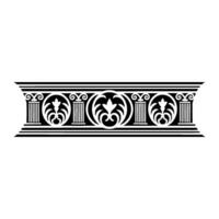 Elegant Classical Border, Decorative Column Motif vector
