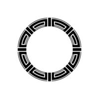 Geometric Circle Border, Minimalist , Circular Motif, Outline vector