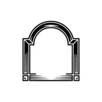 Geometric Arch Frame, Art Deco Style vector