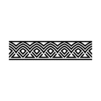 Geometric Deco Border Elegant Black and White Pattern vector