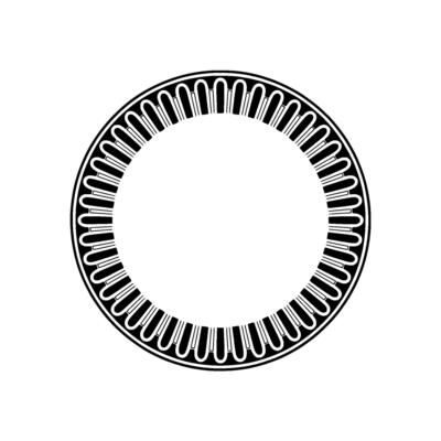 Minimalist Circular Ornament, Geometric Pattern