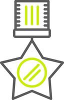 A star with a ribbon on top of it vector