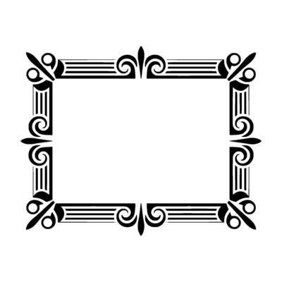 Geometric Deco Frame,Elegant Border, Vintage, Retro