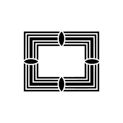 Geometric Deco Frame,Minimalist , Elegant Pattern