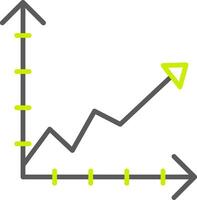 A graph showing an upward trend vector