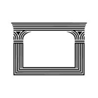 Geometric Deco Frame,Minimalist, Architecture vector