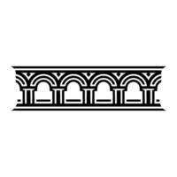 Geometric Arch Border,Art Deco Style, Pattern vector