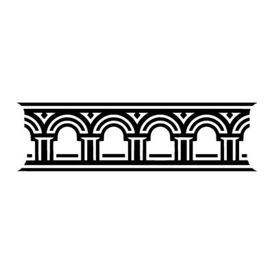 Geometric Arch Border,Art Deco Style, Pattern