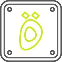 A square with a green and yellow logo vector