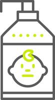 A bottle with a baby's face on it vector