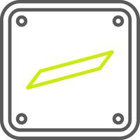 A square with a green line on it vector