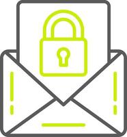 An envelope with a padlock on it vector