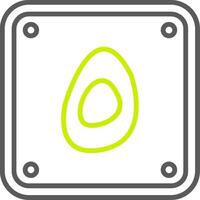 An egg icon in a square frame vector