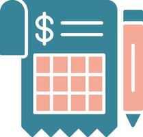 Invoice Global Core Icon vector