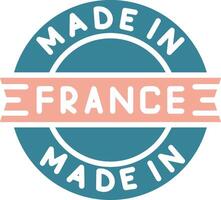 Made In France Efficient Flat Badge vector