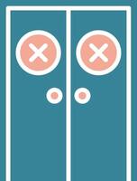 Close Door Bold Tech Element vector