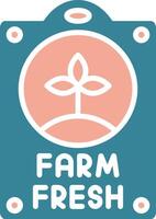 Farm Fresh Expressive Digital Mark vector