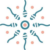 Sperm Colorful Core Icon vector
