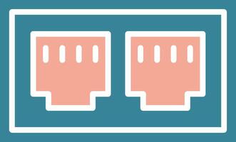 Ethernet Neon Web Symbol vector