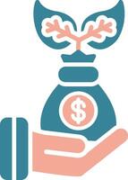 Investment Streamlined Flat Badge vector