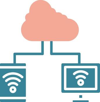 Cloud Connection Streamlined UI Token vector