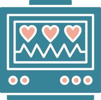 Electrocardiogram Streamlined Web Symbol vector