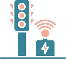 Traffic Control Futuristic Graphic Module vector