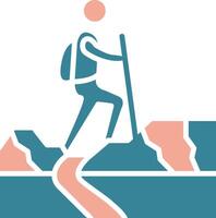 Trekking Seamless Visual Pattern vector