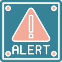 Alert Neon App Emblem vector