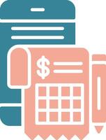 Digital Invoice Virtual Core Icon vector