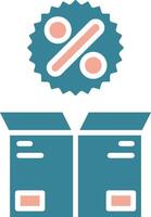 Delivery Box Simplified Line Art vector