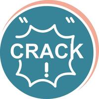 Crack Expressive App Emblem vector