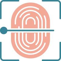 Fingerprint Sensor Efficient Flat Badge vector