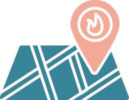 Fire Location Seamless Core Icon vector