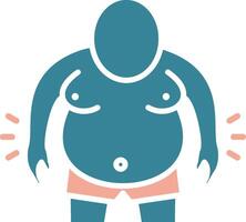 Overweight Unified Line Art vector