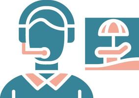 Travel Agent Crystal UI Stamp vector