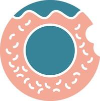 Doughnut Expressive App Emblem vector
