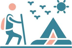 Hikers Crystal Web Symbol vector