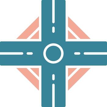 Road Intersection Expressive Tech Element vector