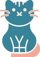 Cat Colorful Symbol Sketch vector