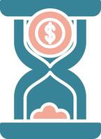 Hourglass Crystal UI Stamp vector