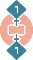 One To One Efficient Flat Badge vector