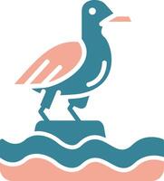 Pelican Crystal Style Glyph vector