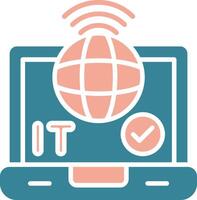 Online Neon Web Symbol vector