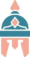 Roman Helmet Colorful System Element vector