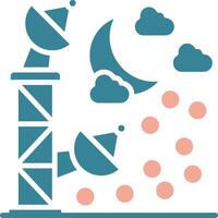 Satellite Tower Global App Emblem vector