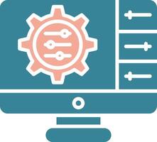 Settings Virtual Line Art vector