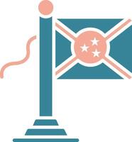 Burundi Flag Efficient UI Stamp vector