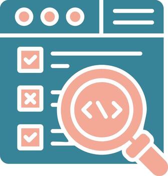 Code Review Interactive Line Art vector